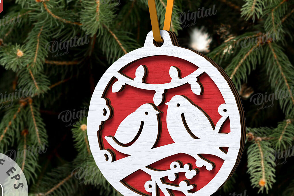 Intra απο ξύλο plywood 3mm-4mm πάχος Τρισδιάστατη διακόσμηση Χριστουγεννιάτικου Δέντρου Δίασταση 15x15 cm INTRAFABR-107889524