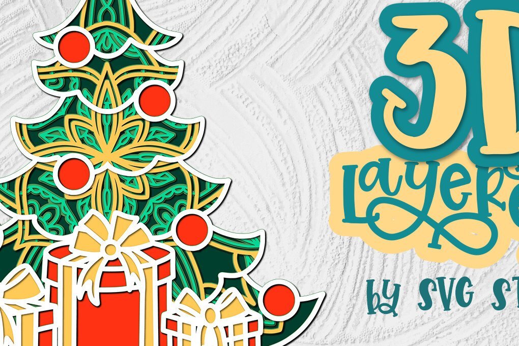 Intra απο ξύλο plywood 3mm-4mm πάχος Τρισδιάστατο σχέδιο με χριστουγεννιάτικο δέντρο Δίασταση 30x20 cm INTRAFABR-35578650