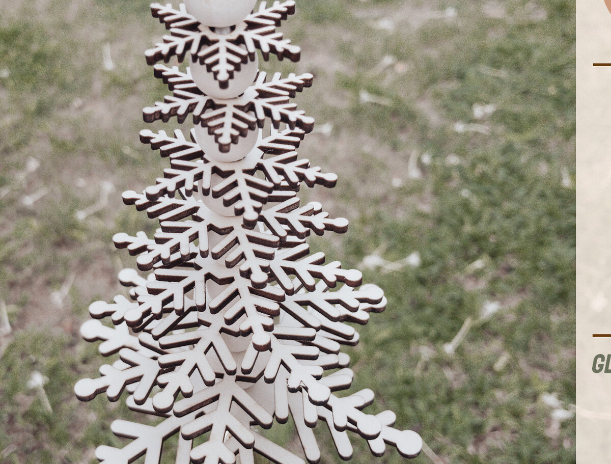 Intra απο ξύλο plywood 3mm-4mm πάχος 3D στολίδια χριστουγεννιάτικων δέντρων Δίασταση 12x20 cm INTRAFABR-49279017