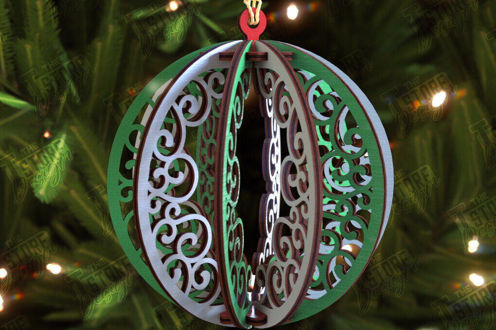 Intra απο ξύλο plywood 3mm-4mm πάχος 3D Παιχνίδι Χριστουγεννιάτικου Δέντρου | Διακόσμηση διακοπών Δίασταση 15x15 cm INTRAFABR-106124636