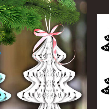 Intra απο ξύλο plywood 3mm-4mm πάχος 3D Χριστουγεννιάτικο Δέντρο Toy_4 / DIY Crafts Δίασταση 120x120 cm INTRAFABR-82778322 - Image 1