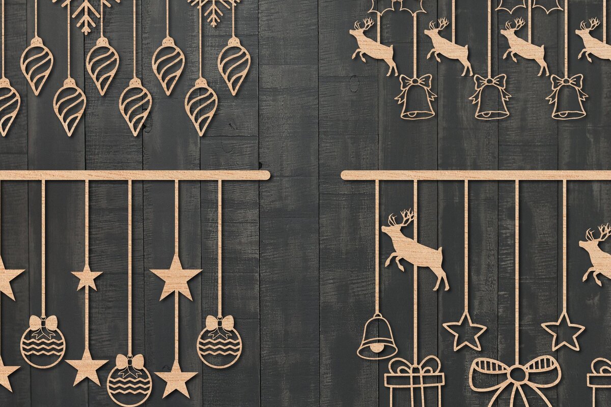 Intra απο ξύλο plywood 3mm-4mm πάχος Τρισδιάστατη Χριστουγεννιάτικη Διακόσμηση Τοίχων Δίασταση 25x25 cm INTRAFABR-41002578