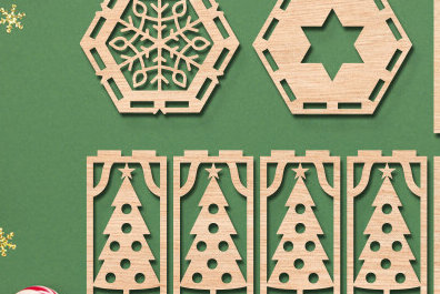 Intra απο ξύλο plywood 3mm-4mm πάχος 3D Χριστουγεννιάτικο ξύλινο φανάρι με λέιζερ Δίασταση 15x15 cm INTRAFABR-83211479