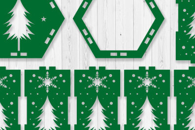 Intra απο ξύλο plywood 3mm-4mm πάχος 3D Χριστουγεννιάτικο ξύλινο φανάρι με λέιζερ Δίασταση 15x15 cm INTRAFABR-50097566