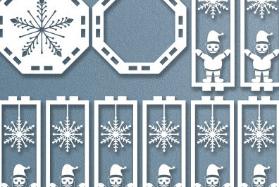 Intra απο ξύλο plywood 3mm-4mm πάχος 3D Χριστουγεννιάτικο ξύλινο φανάρι με λέιζερ Δίασταση 15x15 cm INTRAFABR-50097586