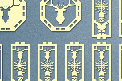 Intra απο ξύλο plywood 3mm-4mm πάχος 3D Χριστουγεννιάτικο ξύλινο φανάρι με λέιζερ Δίασταση 15x15 cm INTRAFABR-50267890