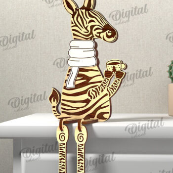 Intra απο ξύλο plywood 3mm-4mm πάχος 3D Χριστουγεννιάτικο σχέδιο κοπής με λέιζερ Zebra Δίασταση 15x15 cm INTRAFABR-111128531 - Image 1