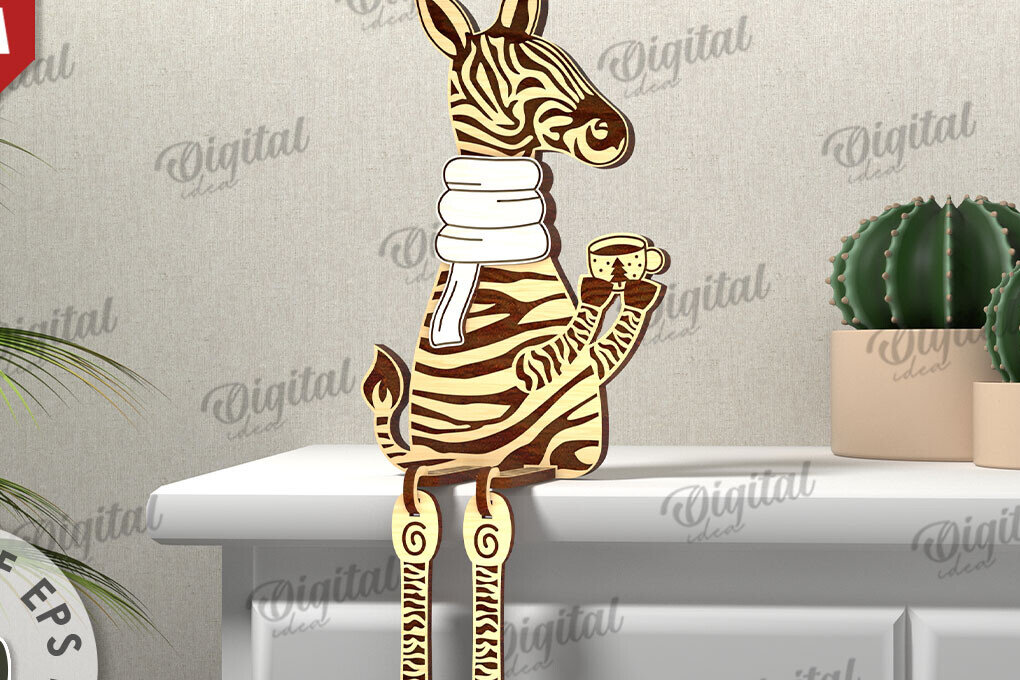 Intra απο ξύλο plywood 3mm-4mm πάχος 3D Χριστουγεννιάτικο σχέδιο κοπής με λέιζερ Zebra Δίασταση 15x15 cm INTRAFABR-111128531