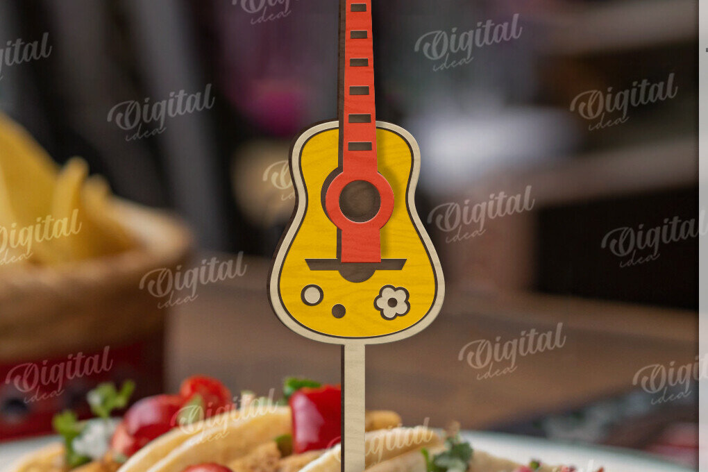 Intra απο ξύλο plywood 3mm-4mm πάχος 3D Cinco De Mayo Cake Topper Cut  Δίασταση 30x20 cm INTRAFABR-119489293