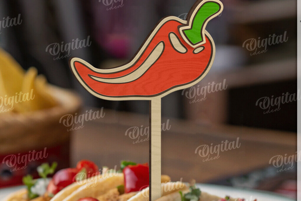 Intra απο ξύλο plywood 3mm-4mm πάχος 3D Cinco De Mayo Cake Topper Cut  Δίασταση 30x20 cm INTRAFABR-119489553
