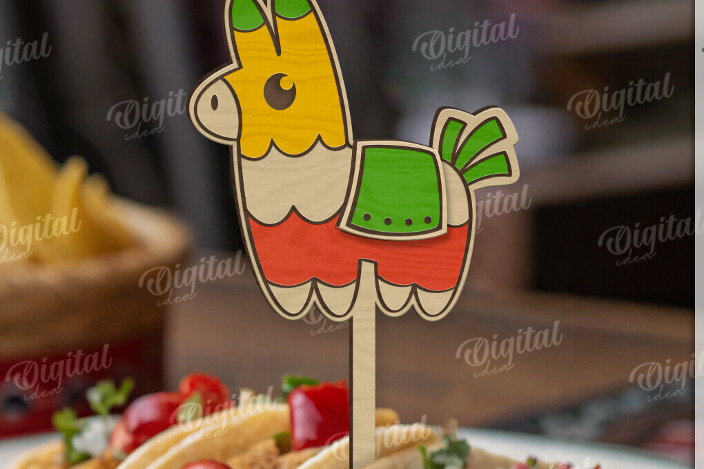 Intra απο ξύλο plywood 3mm-4mm πάχος 3D Cinco De Mayo Cake Δίασταση 30x20 cm INTRAFABR-119316222 - Image 12