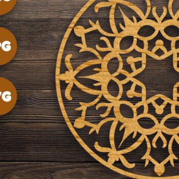 Intra απο ξύλο plywood 3mm-4mm πάχος Τρισδιάστατα κυκλικά Mandala για Cricut Δίασταση 30x30 cm INTRAFABR-74380743 - Image 1