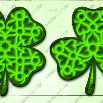 Intra απο ξύλο plywood 3mm-4mm πάχος Τρισδιάστατο Τριφύλλι, Τριφύλλι , Κοπή Χαρτιού Τριφύλλι Δίασταση 3600x3600 cm INTRAFABR-25030554 - Image 1