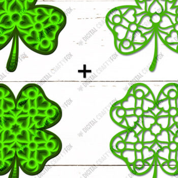 Intra απο ξύλο plywood 3mm-4mm πάχος Τρισδιάστατο Τριφύλλι, Τριφύλλι , Κοπή Χαρτιού Τριφύλλι Δίασταση 3600x3600 cm INTRAFABR-25030554 - Image 6