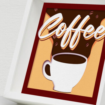 Intra απο ξύλο plywood 3mm-4mm πάχος 3D Coffee Shadow Box , 3D Mandala Δίασταση 30x30 cm INTRAFABR-75622538 - Image 3