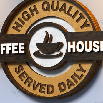 Intra απο ξύλο plywood 3mm-4mm πάχος 3D Coffee Signs Δίασταση 30x20 cm INTRAFABR-120971931 - Image 7