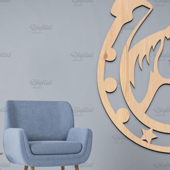 Intra απο ξύλο plywood 3mm-4mm πάχος κοπής με λέιζερ 3D Cowboy Wall Art Δίασταση 40x40 cm INTRAFABR-86602752 - Image 4