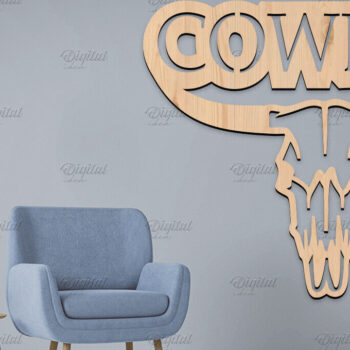 Intra απο ξύλο plywood 3mm-4mm πάχος κοπής με λέιζερ 3D Cowboy Wall Art Δίασταση 40x40 cm INTRAFABR-86602752 - Image 11