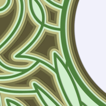 Intra απο ξύλο plywood 3mm-4mm πάχος 3D Crescent Moon Mandala Multilayer Δίασταση 30x30 cm INTRAFABR-24865630 - Image 2