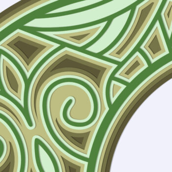 Intra απο ξύλο plywood 3mm-4mm πάχος 3D Crescent Moon Mandala Multilayer Δίασταση 30x30 cm INTRAFABR-24865630 - Image 3