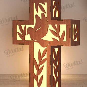 Intra απο ξύλο plywood 3mm-4mm πάχος Τρισδιάστατη λάμπα κοπής με λέιζερ Δίασταση 30x20 cm INTRAFABR-119722035 - Image 1