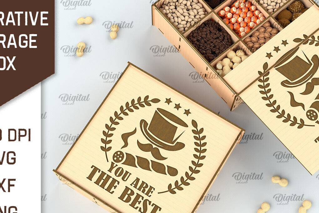 Intra απο ξύλο plywood 3mm-4mm πάχος Τρισδιάστατο διακοσμητικό κουτί αποθήκευσης Δίασταση 30x20 cm INTRAFABR-98044904