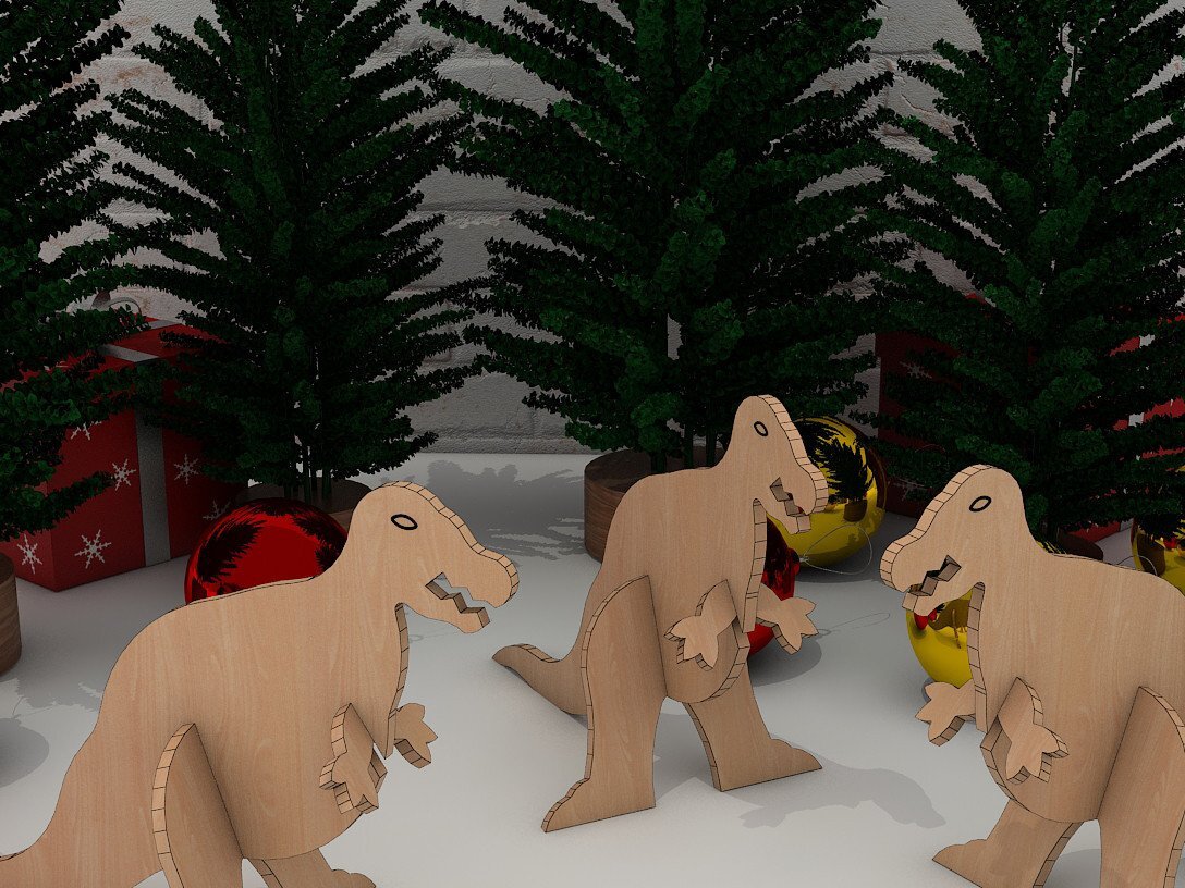 Intra απο ξύλο plywood 3mm-4mm πάχος 3D διανυσματικά σχέδια δεινοσαύρων σχήματα ζώων Δίασταση 30x20 cm INTRAFABR-40155879