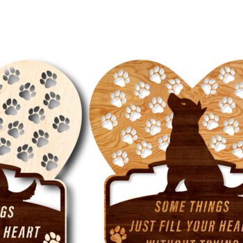 Intra απο ξύλο plywood 3mm-4mm πάχος Τρισδιάστατη δέσμη κοπής με λέιζερ αναδυόμενο σκύλο και γάτα Δίασταση 15x15 cm INTRAFABR-59986083 - Image 6