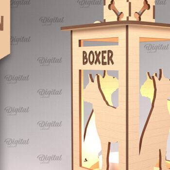 Intra απο ξύλο plywood 3mm-4mm πάχος Δέσμη 3D Dog Lantern Δίασταση 30x20 cm INTRAFABR-89942597 - Image 10