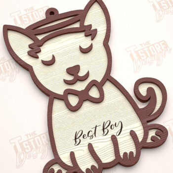 Intra απο ξύλο plywood 3mm-4mm πάχος σχεδίασης 3D στολιδιών μνημείου σκύλου Δίασταση 8x8 cm INTRAFABR-97304791 - Image 4