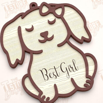 Intra απο ξύλο plywood 3mm-4mm πάχος σχεδίασης 3D στολιδιών μνημείου σκύλου Δίασταση 8x8 cm INTRAFABR-97304791 - Image 5