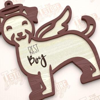 Intra απο ξύλο plywood 3mm-4mm πάχος σχεδίασης 3D στολιδιών μνημείου σκύλου Δίασταση 8x8 cm INTRAFABR-97304791 - Image 6