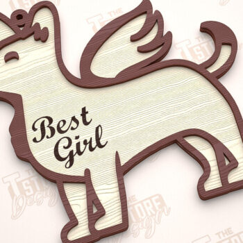 Intra απο ξύλο plywood 3mm-4mm πάχος σχεδίασης 3D στολιδιών μνημείου σκύλου Δίασταση 8x8 cm INTRAFABR-97304791 - Image 7