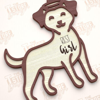 Intra απο ξύλο plywood 3mm-4mm πάχος σχεδίασης 3D στολιδιών μνημείου σκύλου Δίασταση 8x8 cm INTRAFABR-97304791 - Image 8