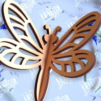Intra απο ξύλο plywood 3mm-4mm πάχος 3D Dragonflie | Summer Design | CNC Δίασταση 30x20 cm INTRAFABR-98268761 - Image 1