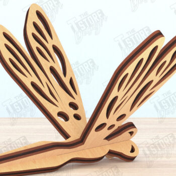 Intra απο ξύλο plywood 3mm-4mm πάχος Δέσμη 3D Dragonfly | CNC Δίασταση 30x20 cm INTRAFABR-119891029 - Image 3