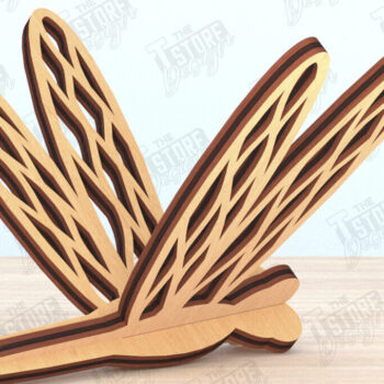 Intra απο ξύλο plywood 3mm-4mm πάχος Δέσμη 3D Dragonfly | CNC Δίασταση 30x20 cm INTRAFABR-119891029 - Image 4