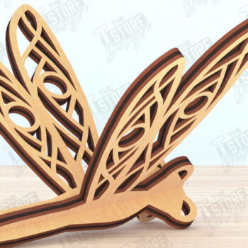 Intra απο ξύλο plywood 3mm-4mm πάχος Δέσμη 3D Dragonfly | CNC Δίασταση 30x20 cm INTRAFABR-119891029 - Image 5