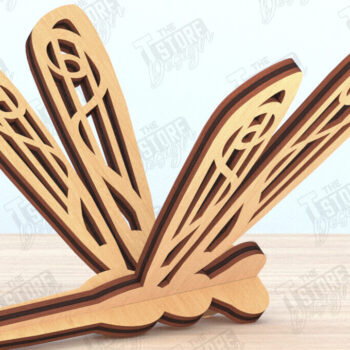 Intra απο ξύλο plywood 3mm-4mm πάχος Δέσμη 3D Dragonfly | CNC Δίασταση 30x20 cm INTRAFABR-119891029 - Image 6