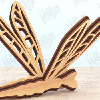 Intra απο ξύλο plywood 3mm-4mm πάχος Δέσμη 3D Dragonfly | CNC Δίασταση 30x20 cm INTRAFABR-119891029 - Image 9