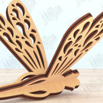 Intra απο ξύλο plywood 3mm-4mm πάχος Δέσμη 3D Dragonfly | CNC Δίασταση 30x20 cm INTRAFABR-119891029 - Image 10