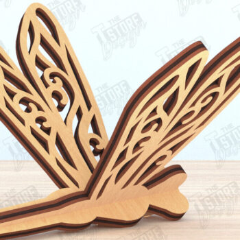Intra απο ξύλο plywood 3mm-4mm πάχος Δέσμη 3D Dragonfly | CNC Δίασταση 30x20 cm INTRAFABR-119891029 - Image 12