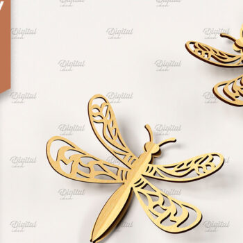 Intra απο ξύλο plywood 3mm-4mm πάχος Τρισδιάστατη Dragonfly. Dragonfly Δίασταση 30x20 cm INTRAFABR-86665221 - Image 1