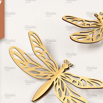 Intra απο ξύλο plywood 3mm-4mm πάχος Τρισδιάστατη Dragonfly. Dragonfly Δίασταση 30x20 cm INTRAFABR-86665239 - Image 1