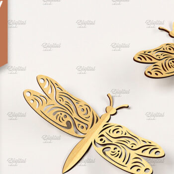 Intra απο ξύλο plywood 3mm-4mm πάχος Τρισδιάστατη Dragonfly. Dragonfly Δίασταση 30x20 cm INTRAFABR-86665275 - Image 1