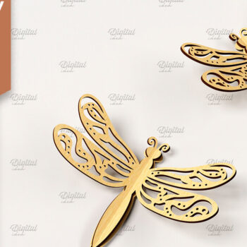 Intra απο ξύλο plywood 3mm-4mm πάχος Τρισδιάστατη Dragonfly. Dragonfly Δίασταση 30x20 cm INTRAFABR-86665048 - Image 1