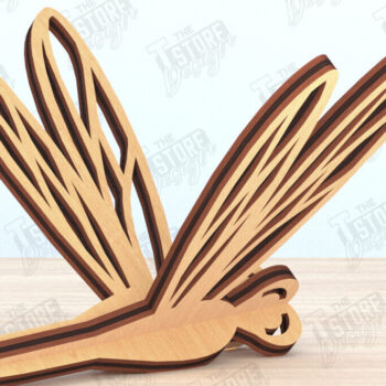Intra απο ξύλο plywood 3mm-4mm πάχος 3D Dragonfly Cut  | Καλοκαιρινό σχέδιο Δίασταση 30x20 cm INTRAFABR-119890985 - Image 1