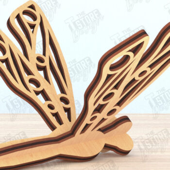 Intra απο ξύλο plywood 3mm-4mm πάχος 3D Dragonfly | Summer Design | CNC Δίασταση 30x20 cm INTRAFABR-119538432 - Image 1