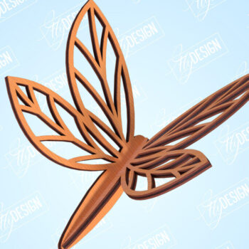 Intra απο ξύλο plywood 3mm-4mm πάχος 3D Dragonfly | Summer Design | CNC Δίασταση 30x20 cm INTRAFABR-99202657 - Image 1