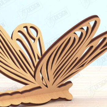 Intra απο ξύλο plywood 3mm-4mm πάχος 3D Dragonfly | Summer Design | CNC Δίασταση 30x20 cm INTRAFABR-119484117 - Image 1